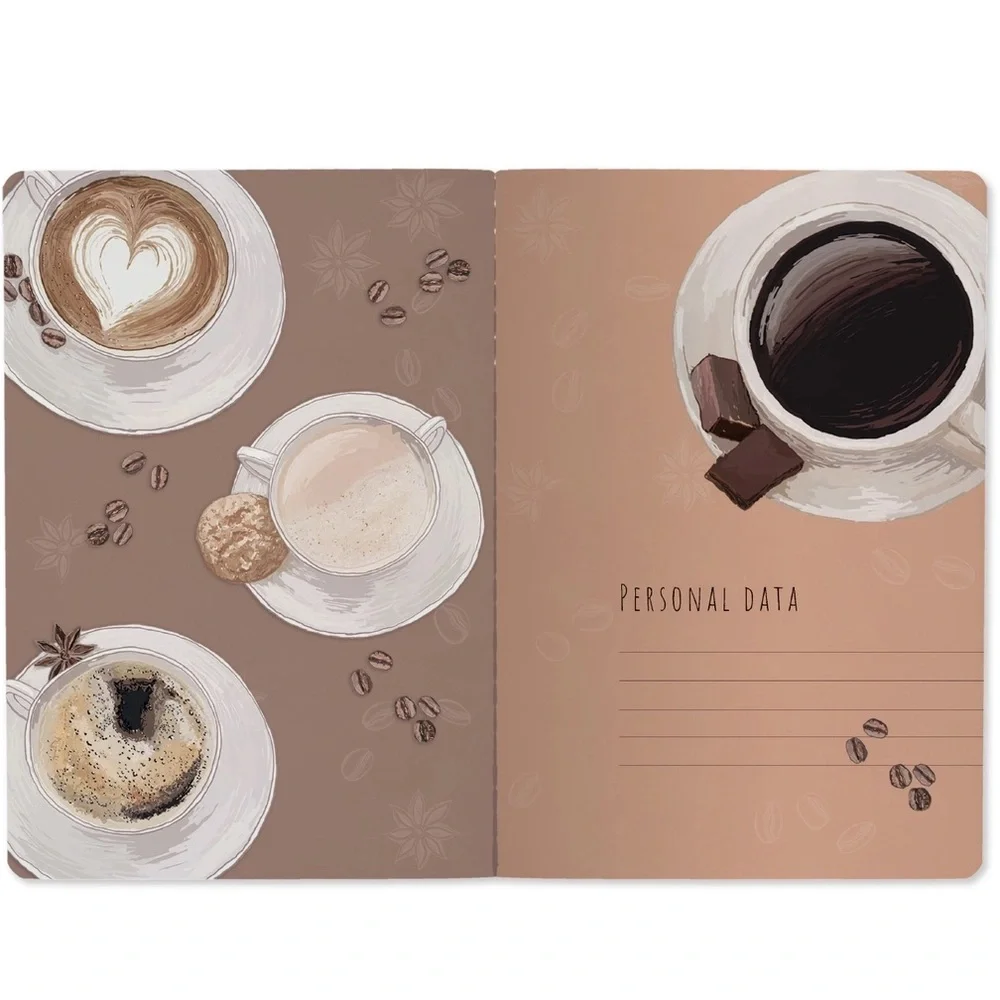 BV by Bruno Visconti Soft Touch A5 Notebook - Latte Art Cappuccino - lovely gift